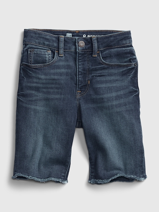 2 of 8 showing, with the color medium wash of product Kids High-Rise Bermuda Shorts with Stretch