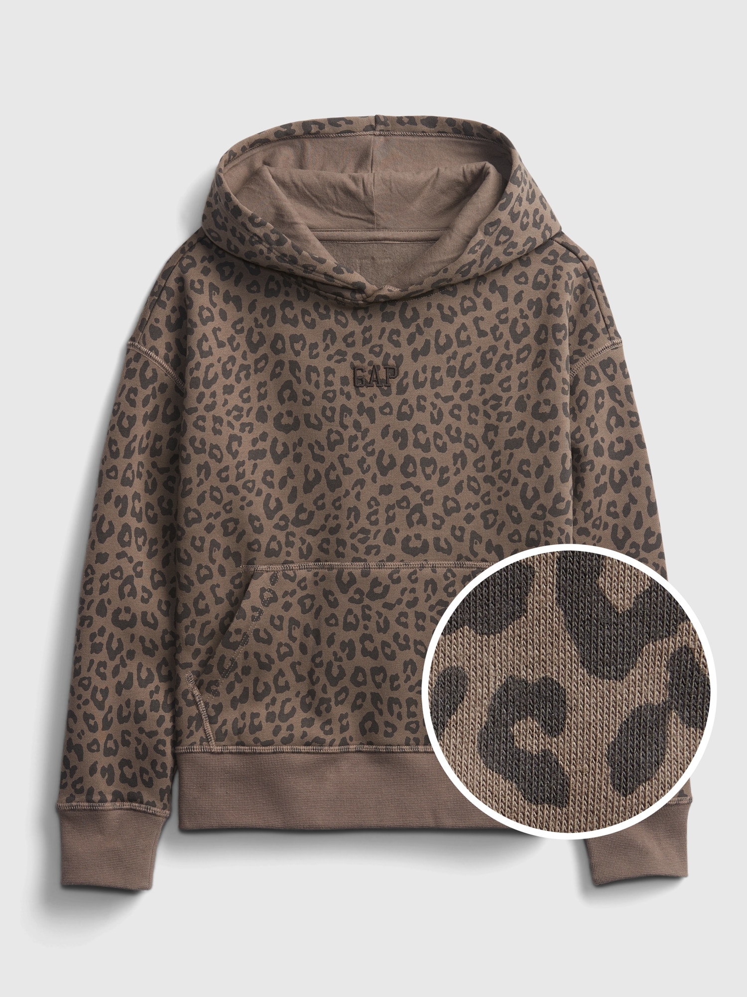 Kids Gap Logo Leopard Print Hoodie Gap