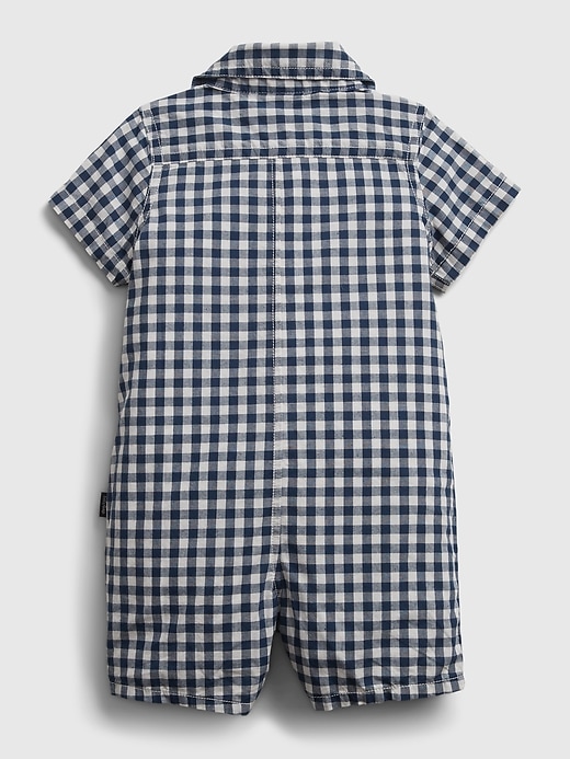 Image number 2 showing, Baby Gingham Print Shorty with Reversible Bucket Hat