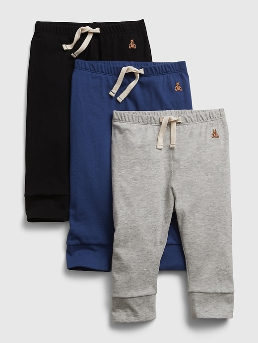 1 of 8 showing, with the color multi of product Baby Organic Cotton Mix and Match Pull-On Pants (3-Pack)