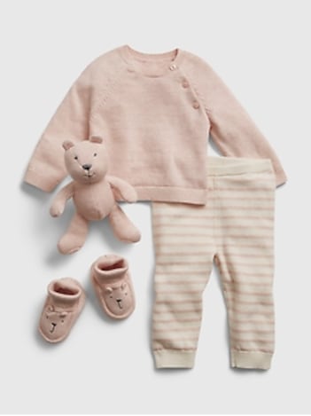 Baby Sweater Outfit Set with Brannan Bear