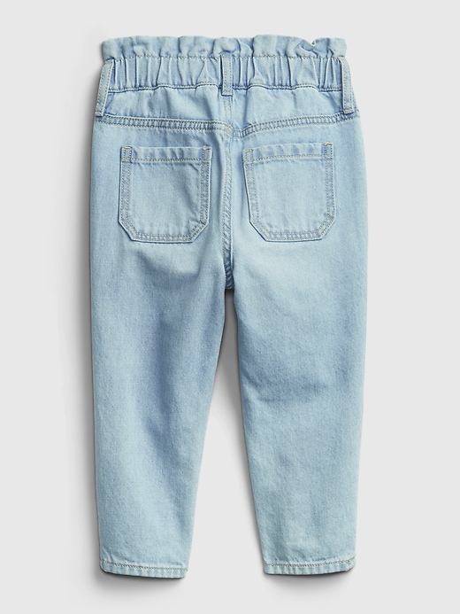 2 of 8 showing, with the color medium wash of product Toddler Recycled Ruffle Just Like Mom Jeans with Washwell™