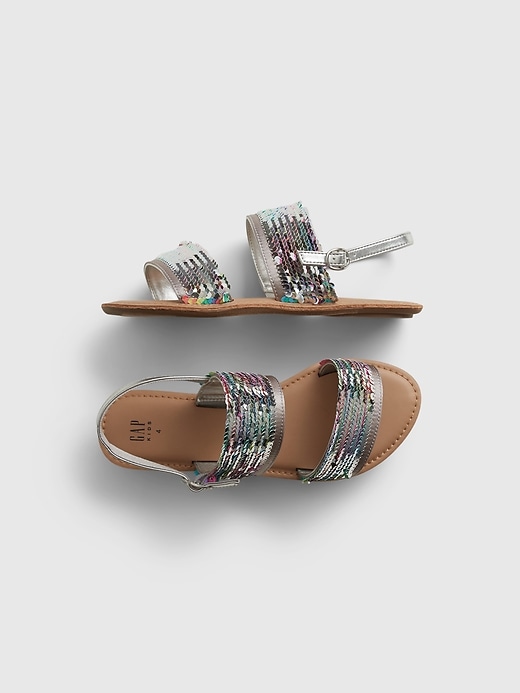 Image number 2 showing, Kids Flippy Sequin Sandals