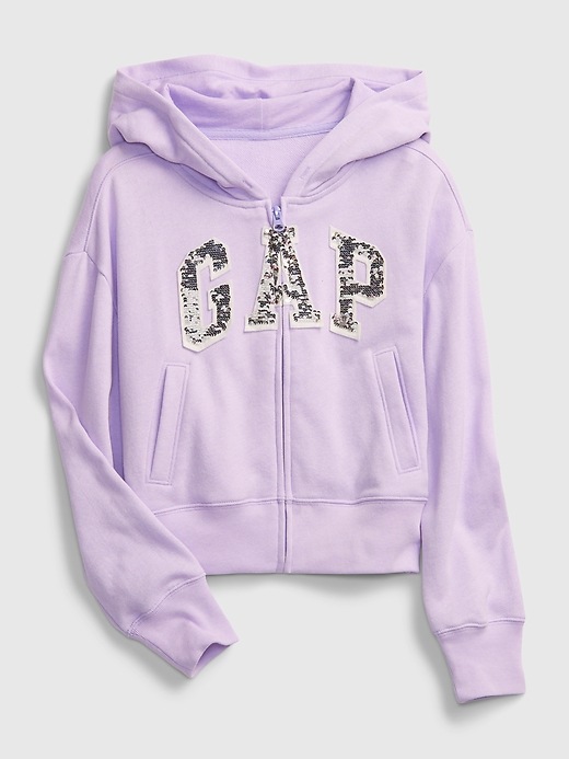 2 of 8 showing, with the color light purple of product Kids Gap Logo Hoodie
