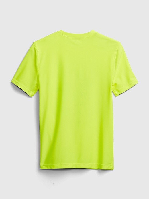 2 of 8 showing, with the color active yellow of product Kids Recycled Sea Creature Swim Rash Guard Top