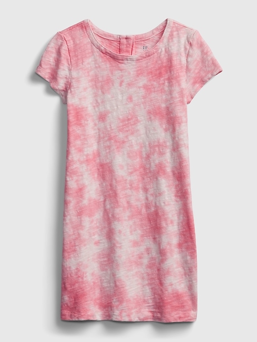 1 of 8 showing, with the color pink tie dye of product Kids Print Shift Dress