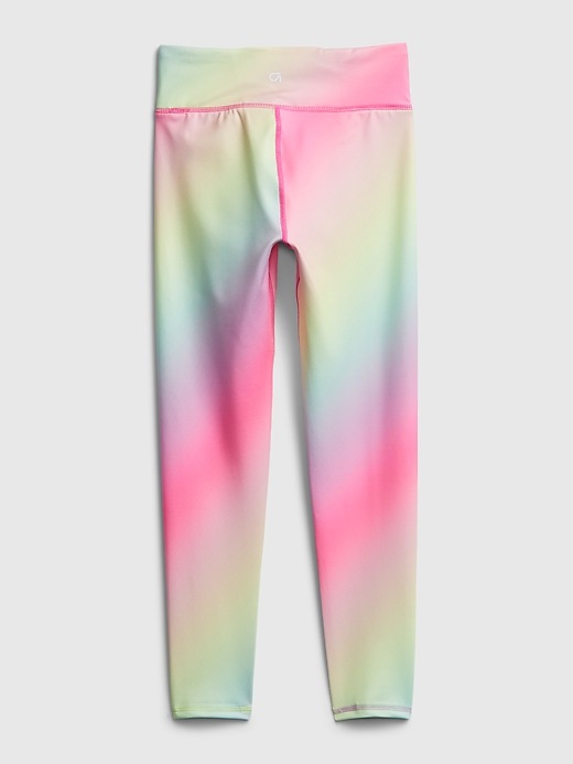 2 of 8 showing, with the color ombre of product GapFit Kids Recycled Printed Seamed Leggings