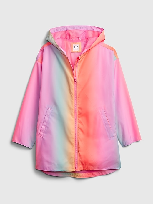 Image number 1 showing, Kids Ombre Rainbow Rain Jacket
