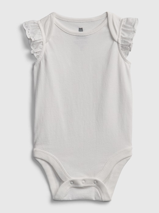 1 of 8 showing, with the color new off white of product Baby Organic Cotton Mix and Match Bodysuit