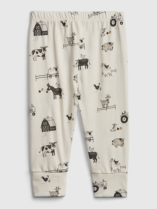 Image number 2 showing, Baby 100% Organic Cotton Farm Animal Pull-On Pants