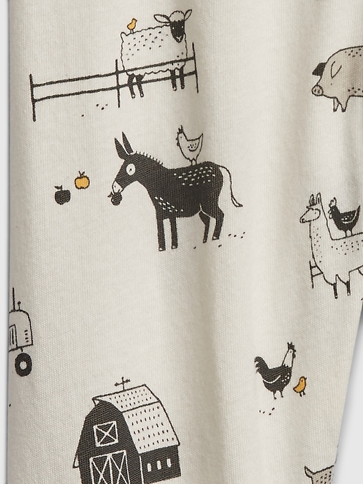 Image number 3 showing, Baby 100% Organic Cotton Farm Animal Pull-On Pants