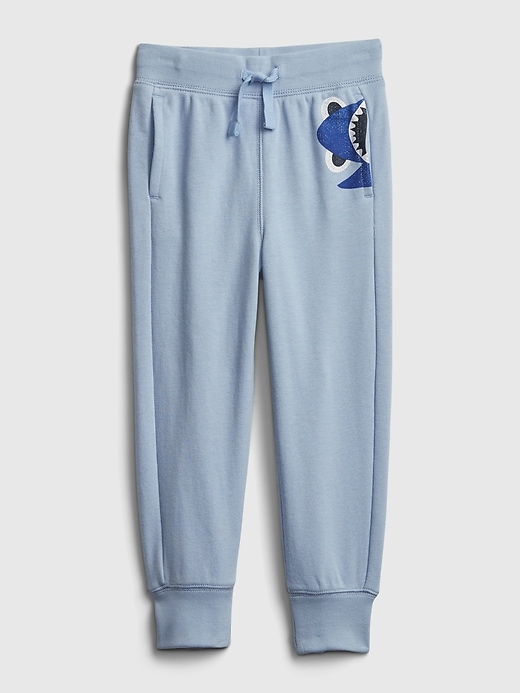1 of 8 showing, with the color beach blue regular of product Toddler Shark Pull-On Joggers