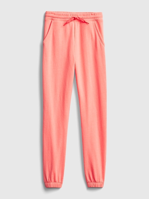 1 of 8 showing, with the color neon coral volt of product Kids Slouchy Pull-On Joggers