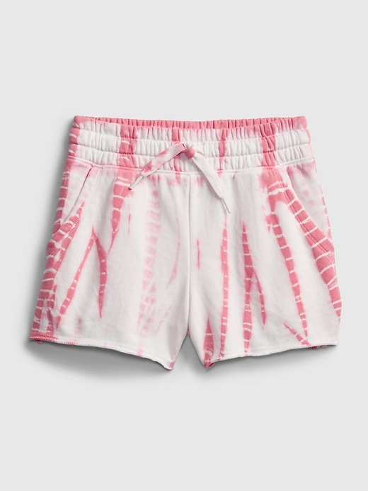 1 of 8 showing, with the color pink tie dye of product Kids High-Rise Pull-On Shorts