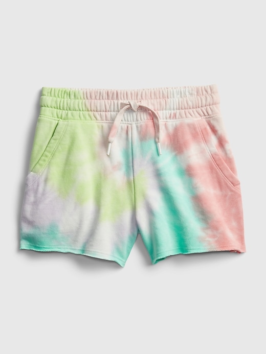 1 of 8 showing, with the color multi tie dye of product Kids High-Rise Pull-On Shorts