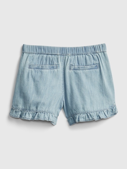 Image number 3 showing, Kids Ruffle Denim Pull-On Shorts