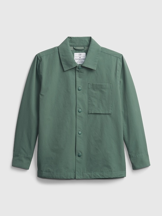 2 of 8 showing, with the color district green of product Teen Recycled Shirt Jacket with QuickDry