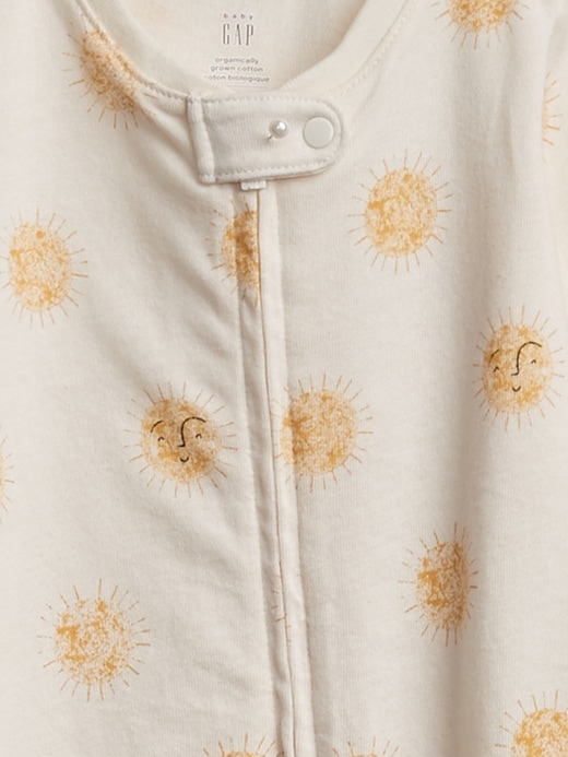 Image number 3 showing, Baby 100% Organic Cotton Sun Graphic One-Piece