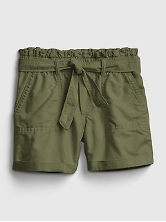 Kids High-Rise Paperbag Waist Shorts | Gap