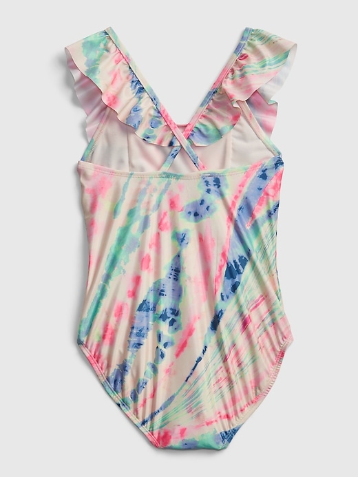 Image number 2 showing, Kids Recycled Ruffle Swim One-Piece