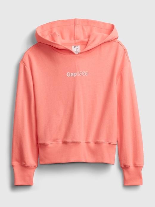 1 of 8 showing, with the color neon coral volt of product Kids Gap Logo Hoodie
