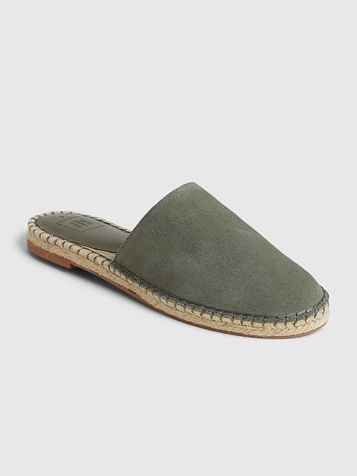 1 of 8 showing, with the color olive green of product Espadrille Slide-Ons