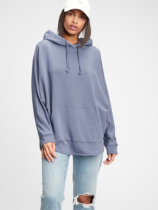 View large product image 1 of 1. Cloud Light Oversized Pocket Hooded Poncho