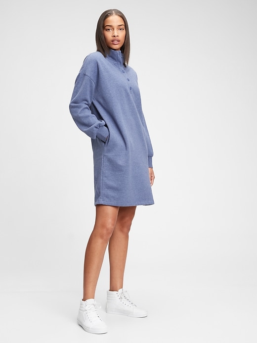 Image number 7 showing, Henley Sweatshirt Dress