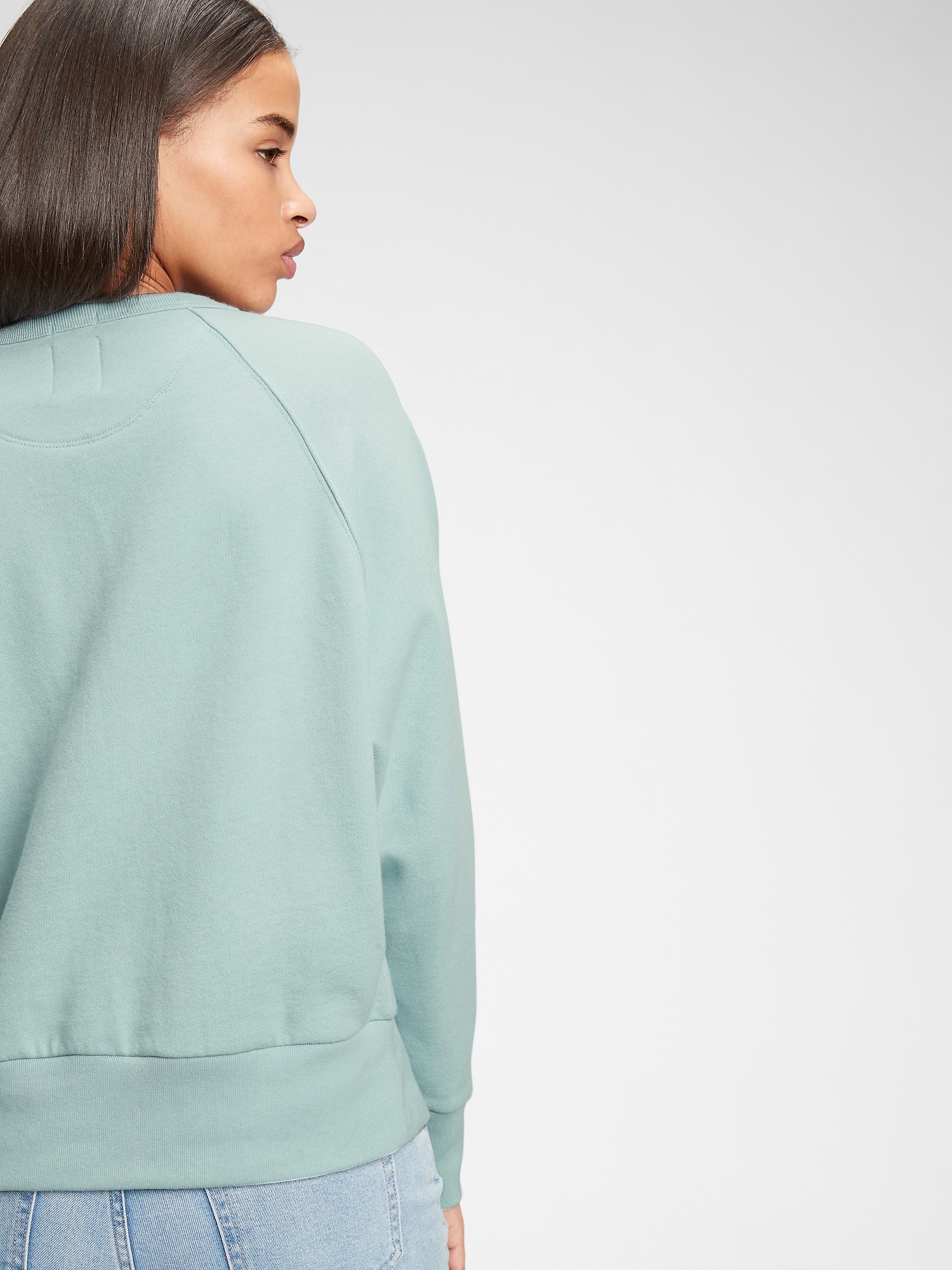 gap logo fleece crewneck sweatshirt