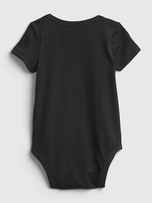 2 of 8 showing, with the color black of product Baby 100% Organic Cotton Graphic Bodysuit