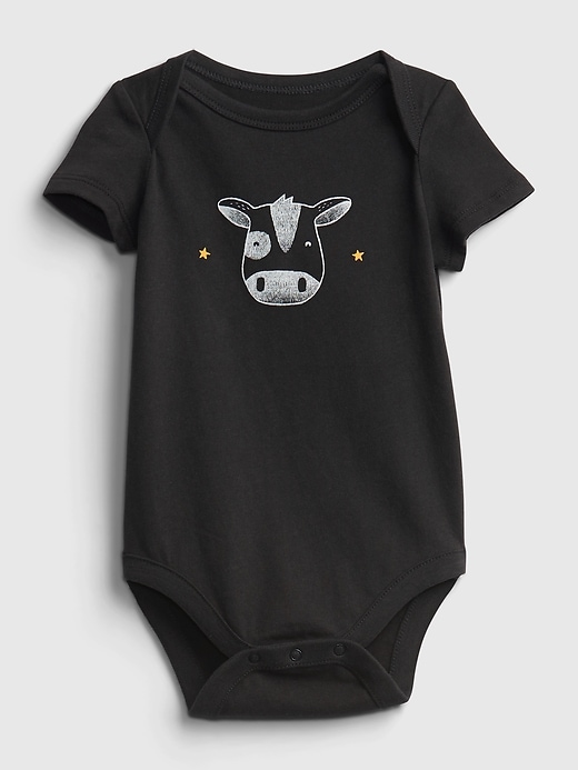 Image number 1 showing, Baby 100% Organic Cotton Graphic Bodysuit