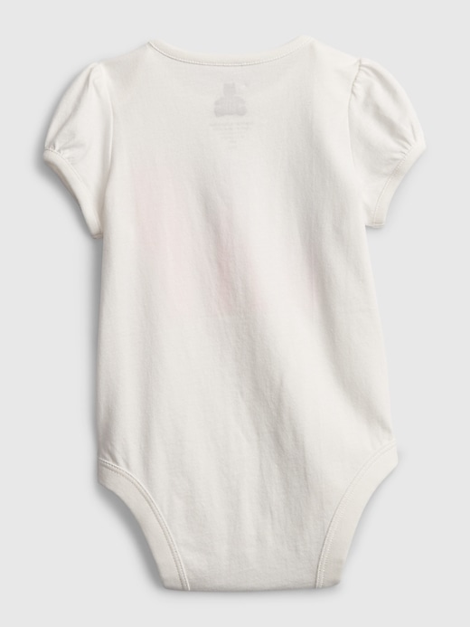 2 of 8 showing, with the color new off white of product Baby Gap Logo Bodysuit