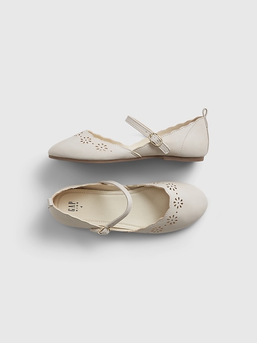 View large product image 1 of 1. Kids Scalloped Ballet Flats