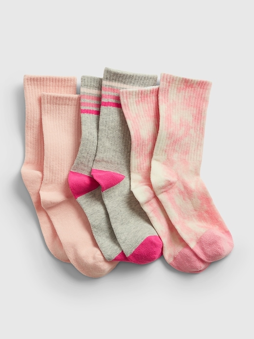 1 of 8 showing, with the color multi of product Kids Crew Socks (3-Pack)
