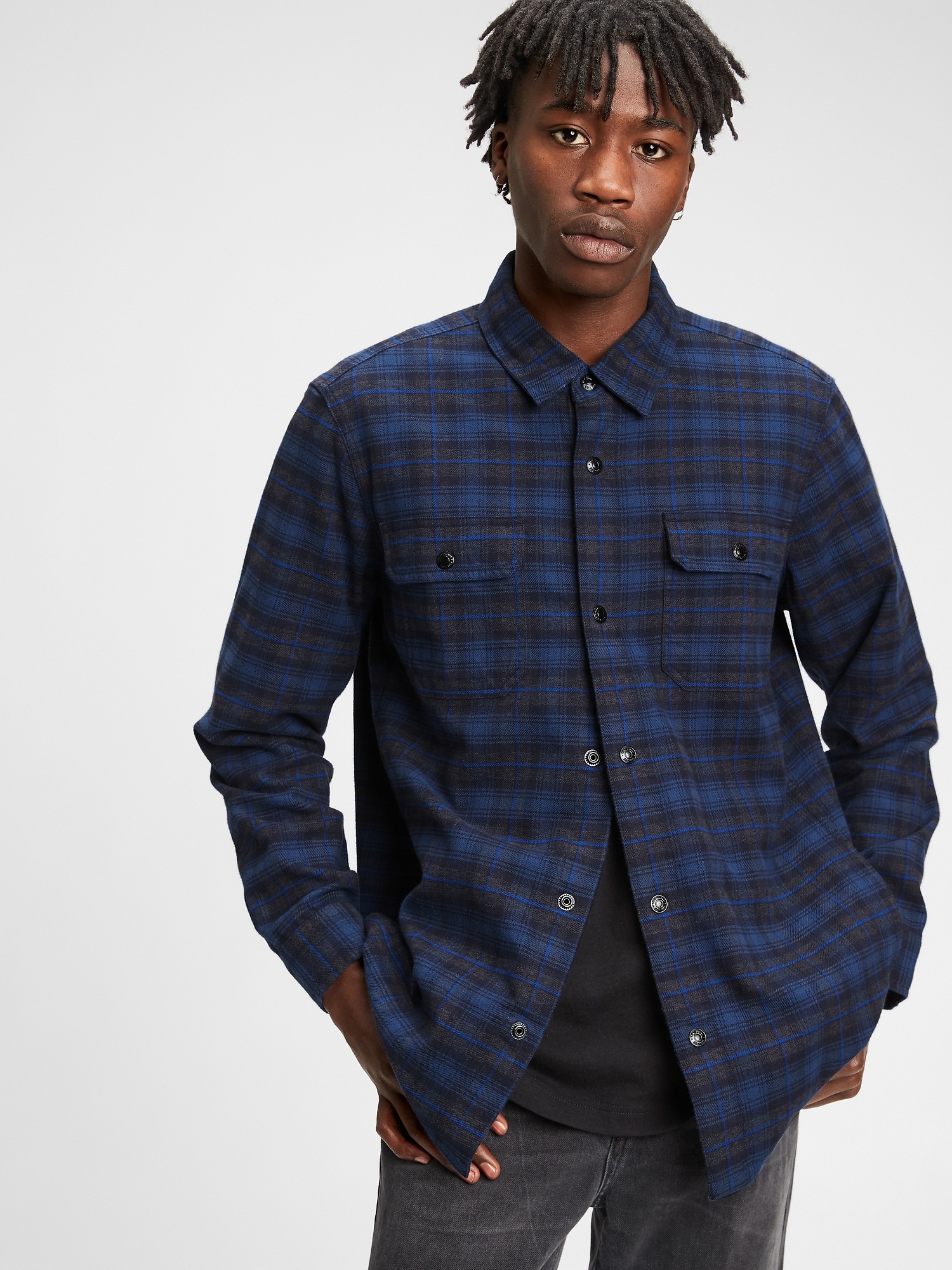 Gap classic sales plaid girlfriend blazer