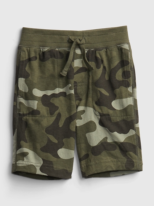 1 of 8 showing, with the color camouflage of product Toddler Organic Cotton Mix and Match Print Pull-On Shorts