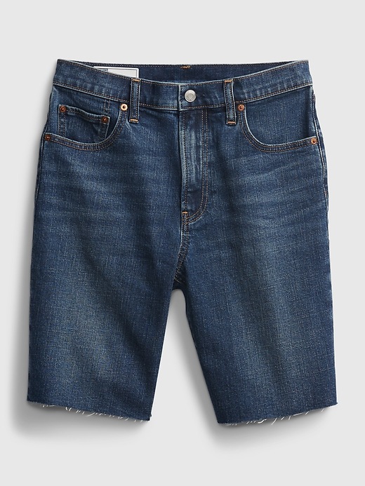 Image number 8 showing, 9'' High Rise Denim Bermuda Shorts With Washwell&#153