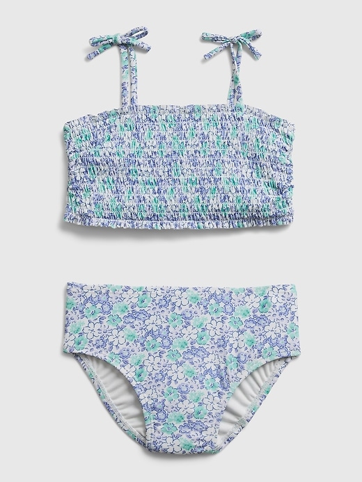 Image number 1 showing, Toddler Smocked Swim Two-Piece