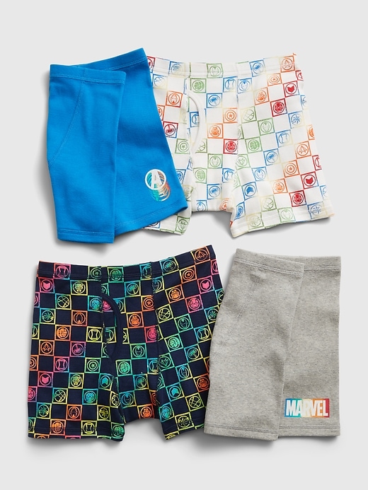 View large product image 1 of 1. GapKids &#124 Marvel Graphic 100% Organic Boxer Briefs