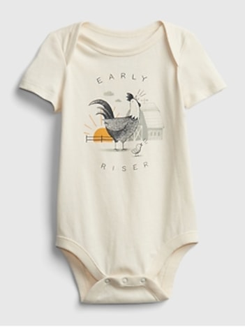 Baby 100% Organic Cotton Graphic Bodysuit