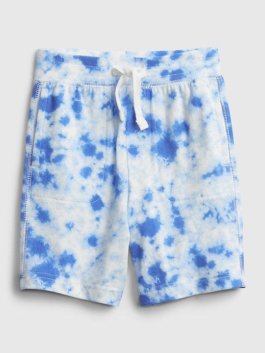 1 of 8 showing, with the color blue tie dye of product Toddler  Organic Cotton Mix and Match Tie-Dye Pull-On Shorts