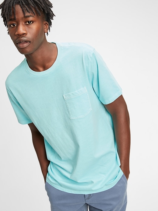 1 of 8 showing, with the color aqua of product Pocket T-Shirt