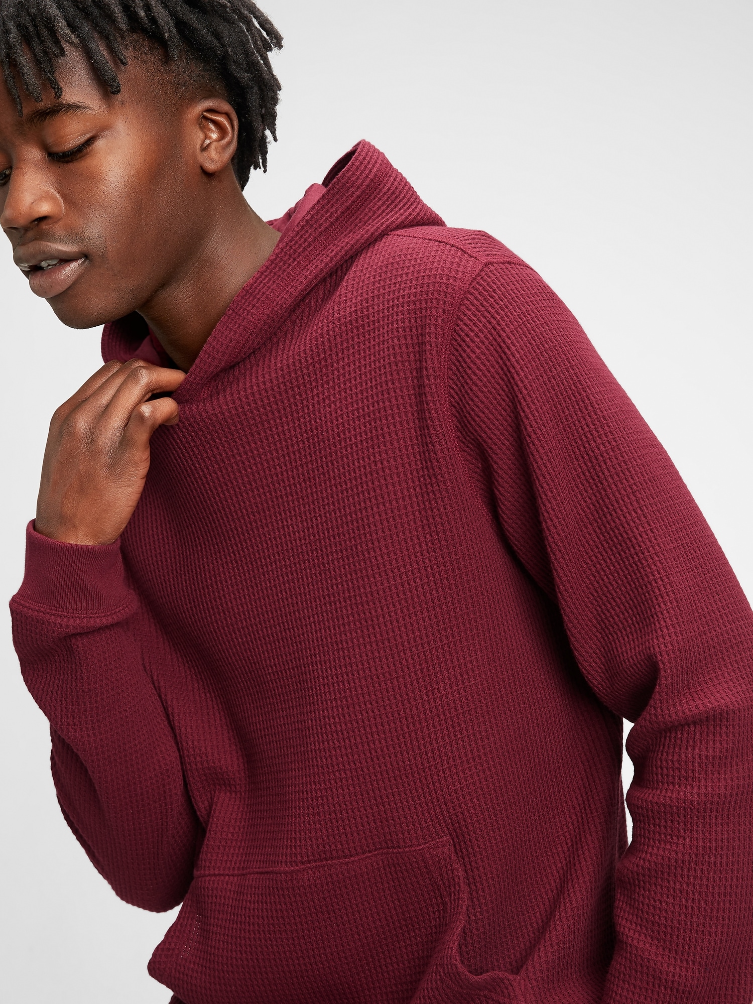 Gap waffle on sale knit hoodie