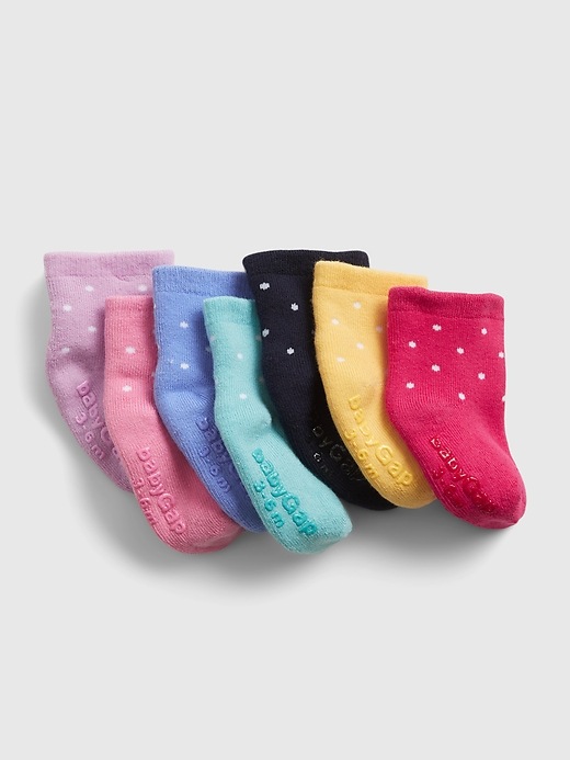 View large product image 1 of 1. Baby Polk-A-Dot Socks (7-Pack)