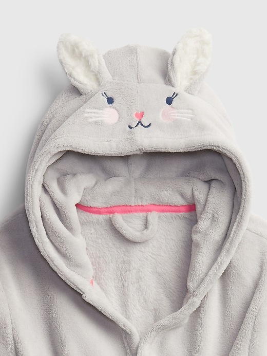 2 of 8 showing, with the color grey crystal of product Kids Bunny Robe