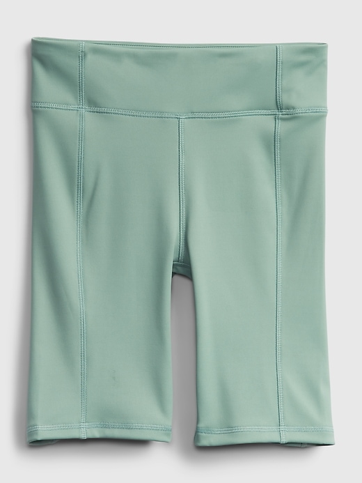 2 of 8 showing, with the color boggy green of product GapFit Teen Recycled Biker Shorts