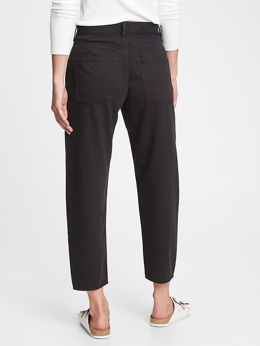 2 of 8 showing, with the color washed black of product High Rise Barrel Jeans with Washwell
