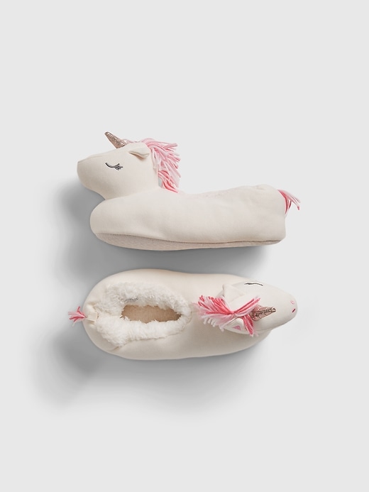 Image number 1 showing, Kids Unicorn Slippers