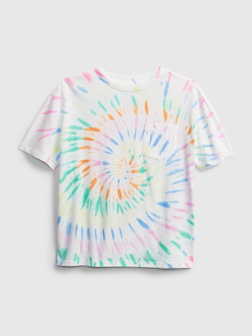 2 of 8 showing, with the color multi tie dye of product Teen 100% Organic Cotton Pocket T-Shirt