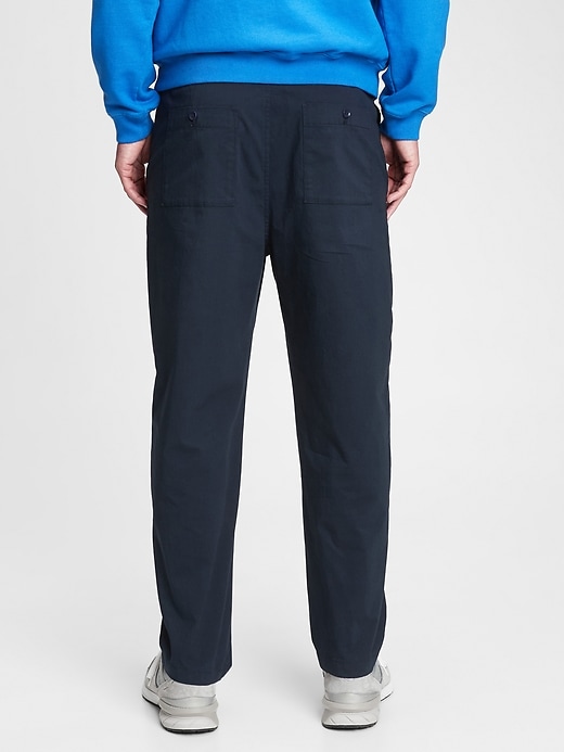 2 of 8 showing, with the color new classic navy of product Relaxed Taper E-Waist Pants with GapFlex